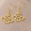 Boucles D’oreille Scarabée Egypte Doré - boucle d’oreille