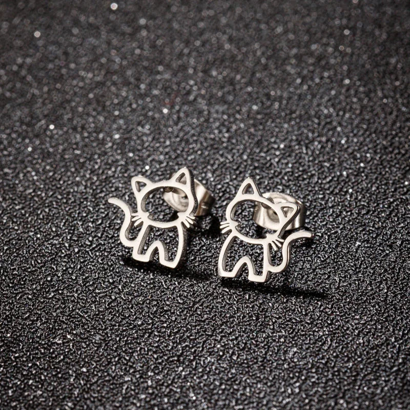 Boucles D’oreilles en Forme de Chat - boucle d’oreille