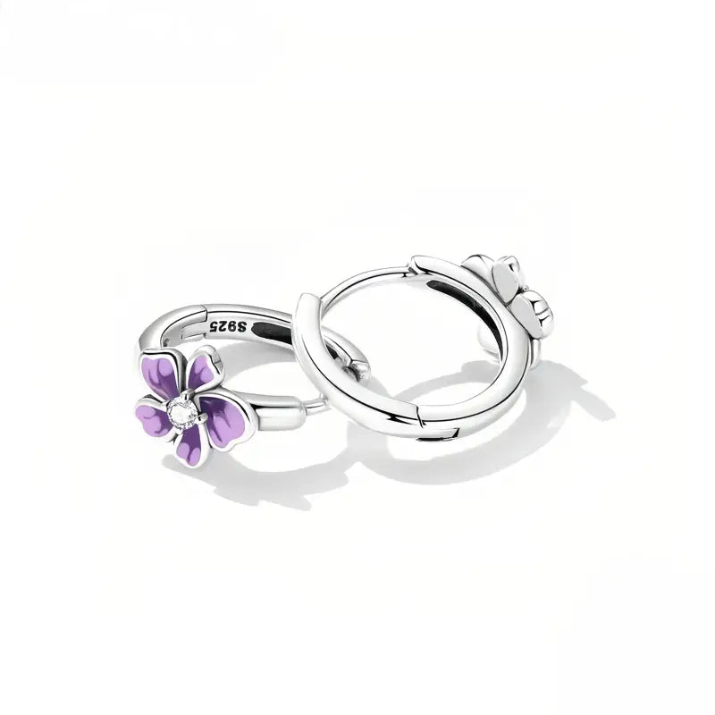 Boucles D’oreilles Fleur Argent - boucle d’oreille