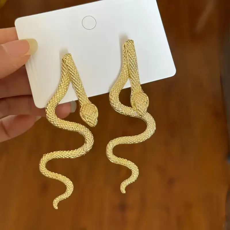 Boucles D’oreilles Serpent Doré - boucle d’oreille