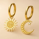 Boucles D’oreilles Soleil et Lune - boucle d’oreille