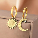 Boucles D’oreilles Soleil et Lune - boucle d’oreille