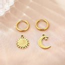 Boucles D’oreilles Soleil et Lune - boucle d’oreille