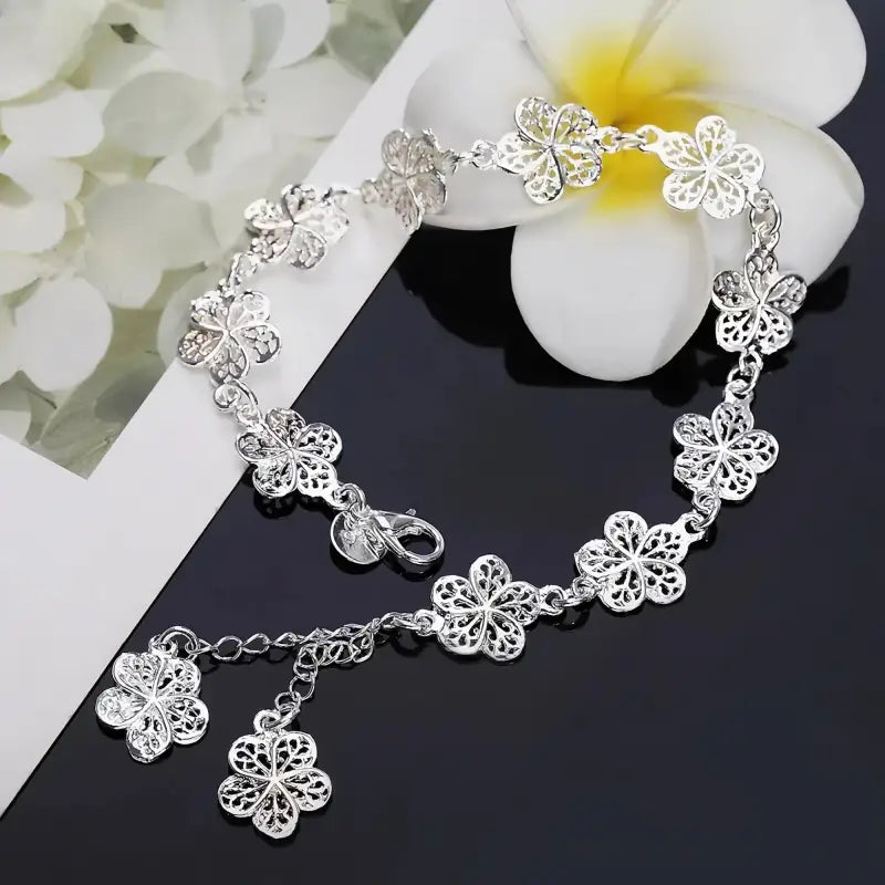 Bracelet Argent Fleur - bracelet