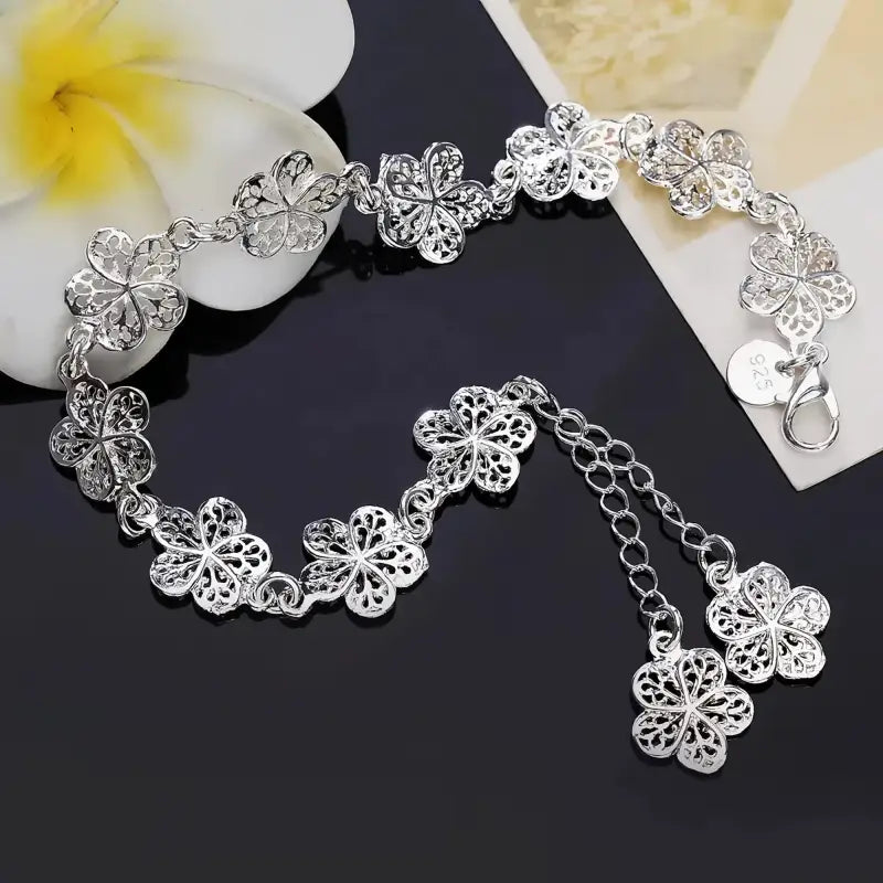 Bracelet Argent Fleur - bracelet