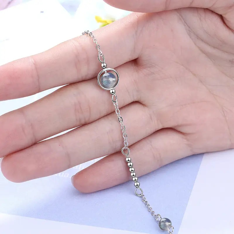 Bracelet Argent Pierre de Lune - bracelet