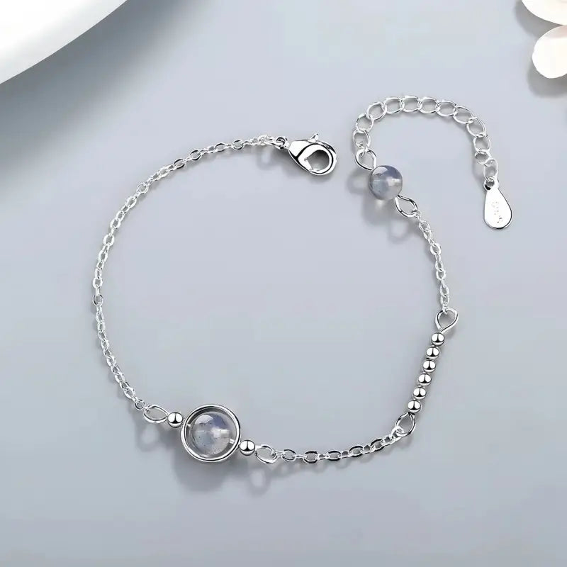 Bracelet Argent Pierre de Lune - bracelet