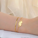 Bracelet Femme Lotus Doré - 17-22cm - bracelet