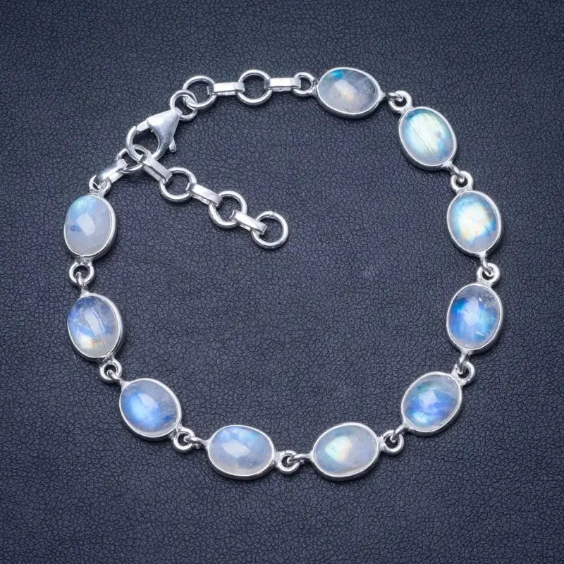 Bracelet Pierre de Lune Argent - 17.5-20.3cm - bracelet