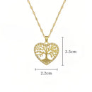 Collier Coeur Arbre de Vie - colliers