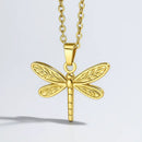 Collier Doré avec une Libellule - colliers