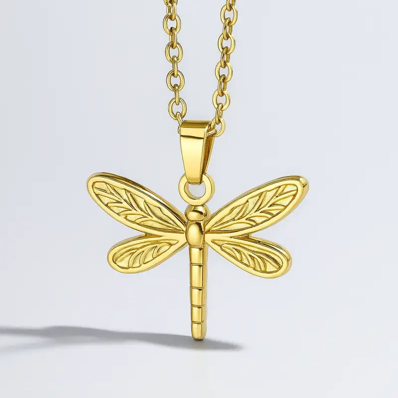Collier Doré avec une Libellule - colliers