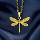 Collier Doré avec une Libellule - colliers