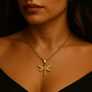 Collier Doré avec une Libellule - colliers