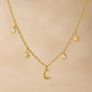 Collier Lune Étoile - colliers