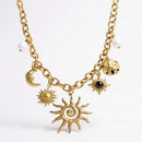 Collier Lune Étoile Soleil - colliers